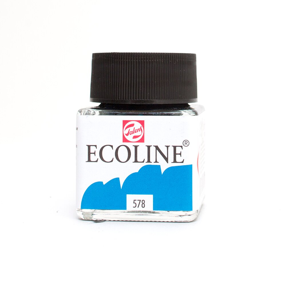 Ecoline, Liquid, Watercolor, 30ml, Jar, Sky Blue